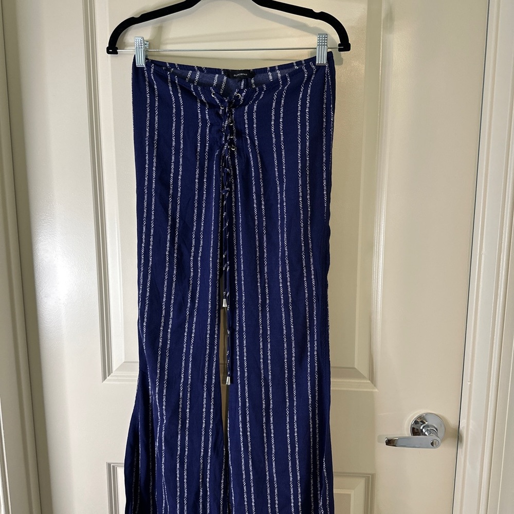 Flare Flowy Blue Pants